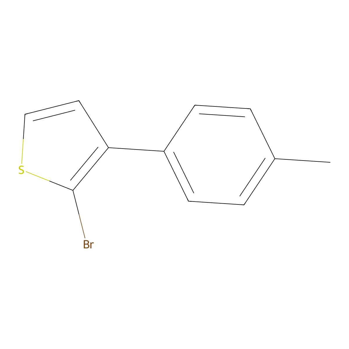 2-Bromo-3-(4-tolyl)thiophene molecular structure, CAS 259148-89-5