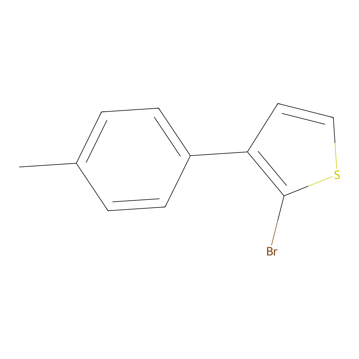 2-Bromo-3-(4-tolyl)thiophene molecular structure, CAS 259148-89-5