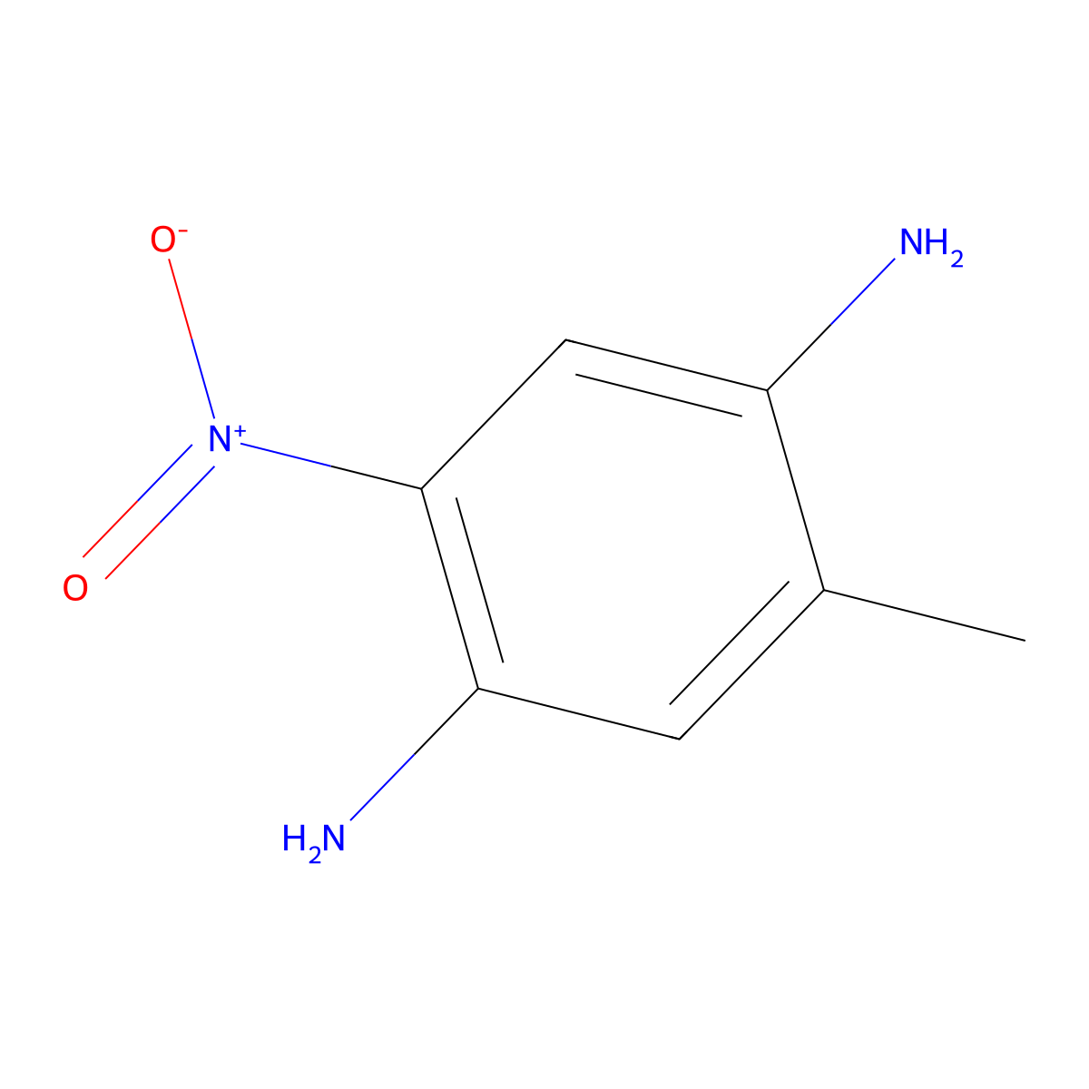 2-Methyl-5-nitrobenzene-1,4-diamine molecular structure, CAS 25917-89-9