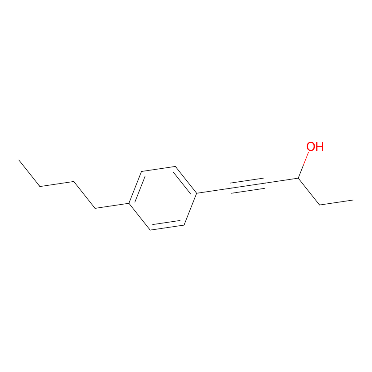 1-(4-Butylphenyl)-1-pentyn-3-ol molecular structure, CAS 2591746-50-6