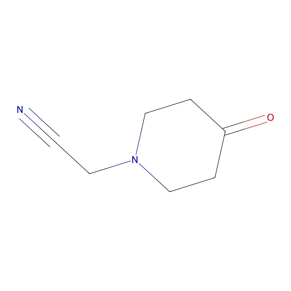 2-(4-Oxopiperidin-1-yl)acetonitrile molecular structure, CAS 259180-65-9