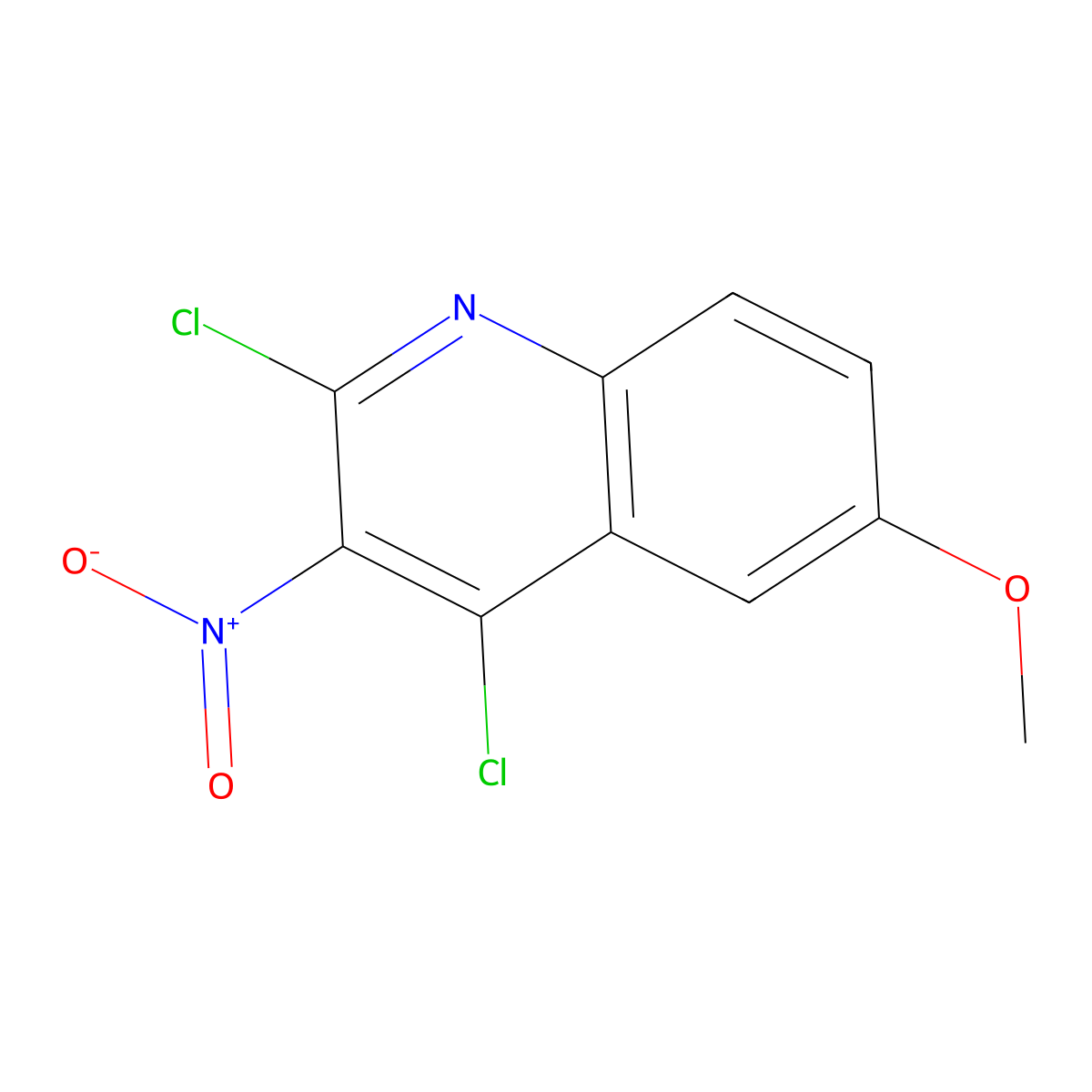 2,4-Dichloro-6-methoxy-3-nitroquinoline molecular structure, CAS 259180-83-1