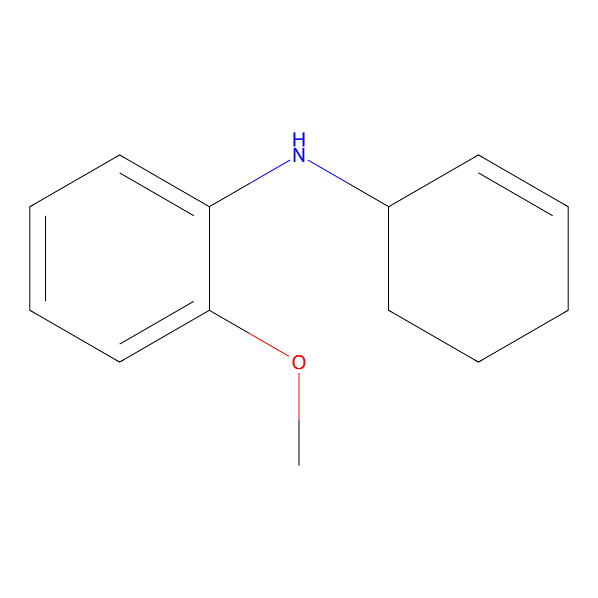N-(cyclohex-2-en-1-yl)-2-methoxyaniline molecular structure, CAS 259186-01-1