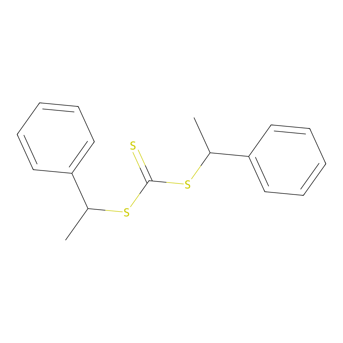 Bis(1-phenylethyl) carbonotrithioate molecular structure, CAS 259195-14-7