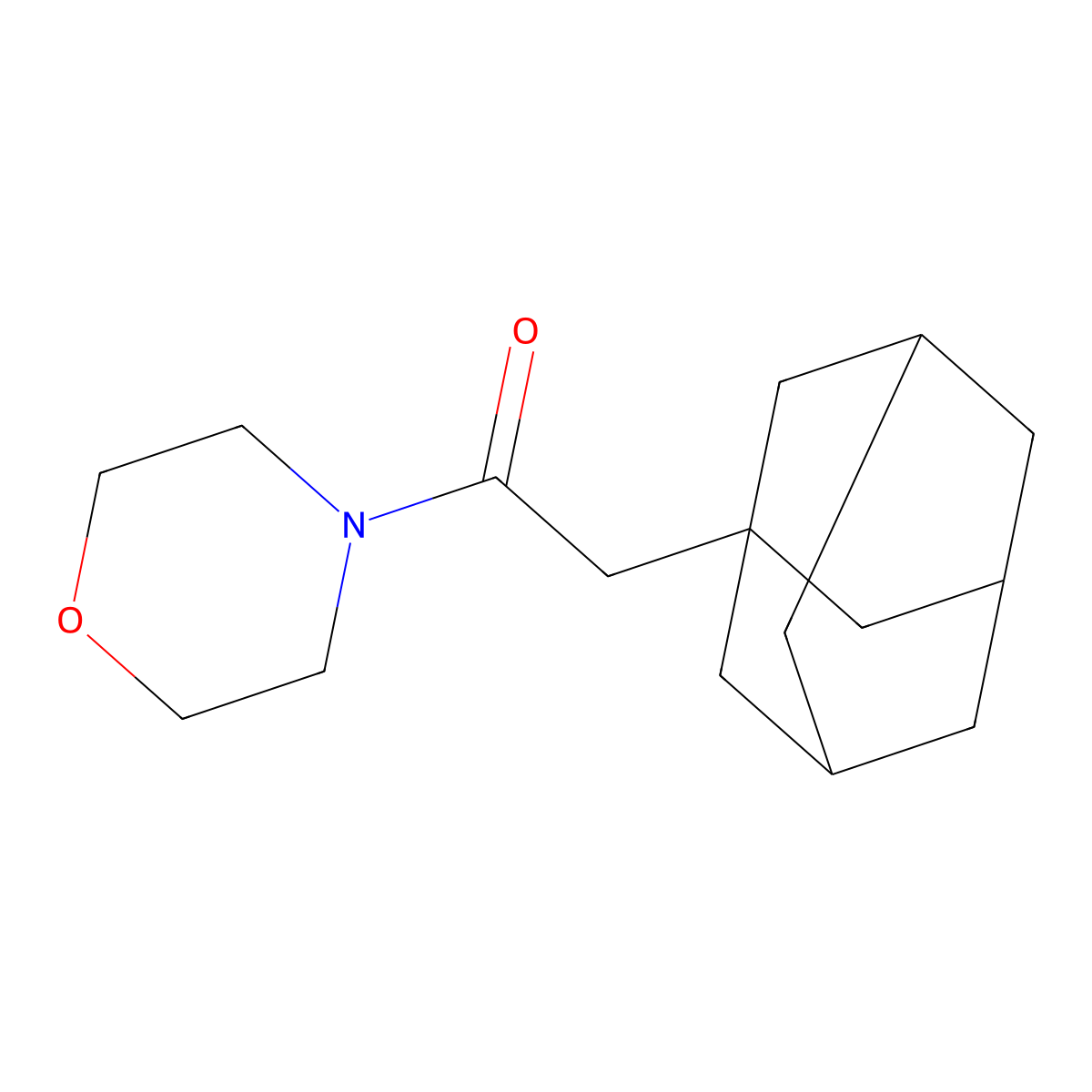 2-(1-Adamantyl)-1-morpholin-4-ylethanone molecular structure, CAS 259196-32-2