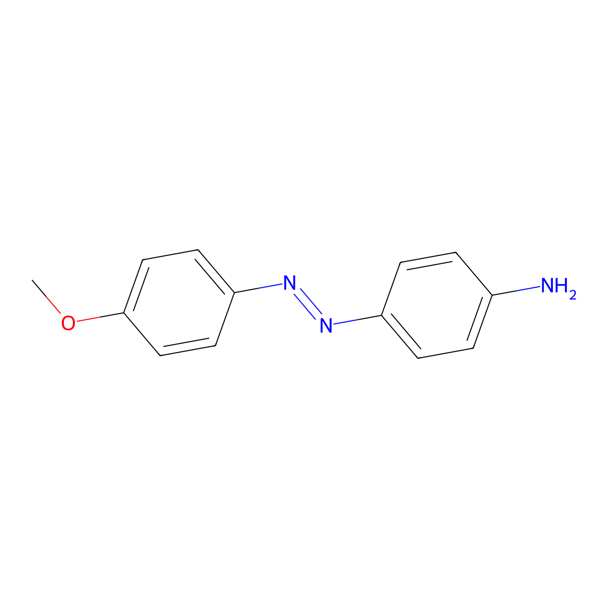 4-(2-(4-Methoxyphenyl)diazenyl)benzenamine molecular structure, CAS 2592-28-1