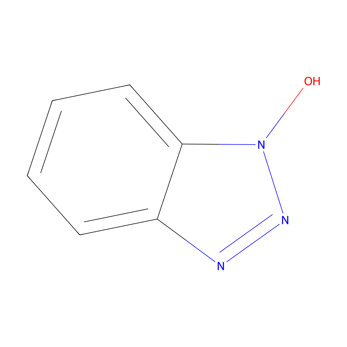 1-Hydroxybenzotriazole molecular structure, CAS 2592-95-2
