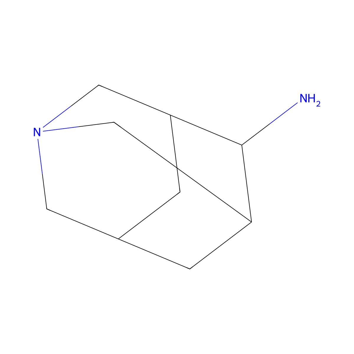 1-Azatricyclo[3.3.1.1,3,7]decan-4-amine molecular structure, CAS 25920-11-0