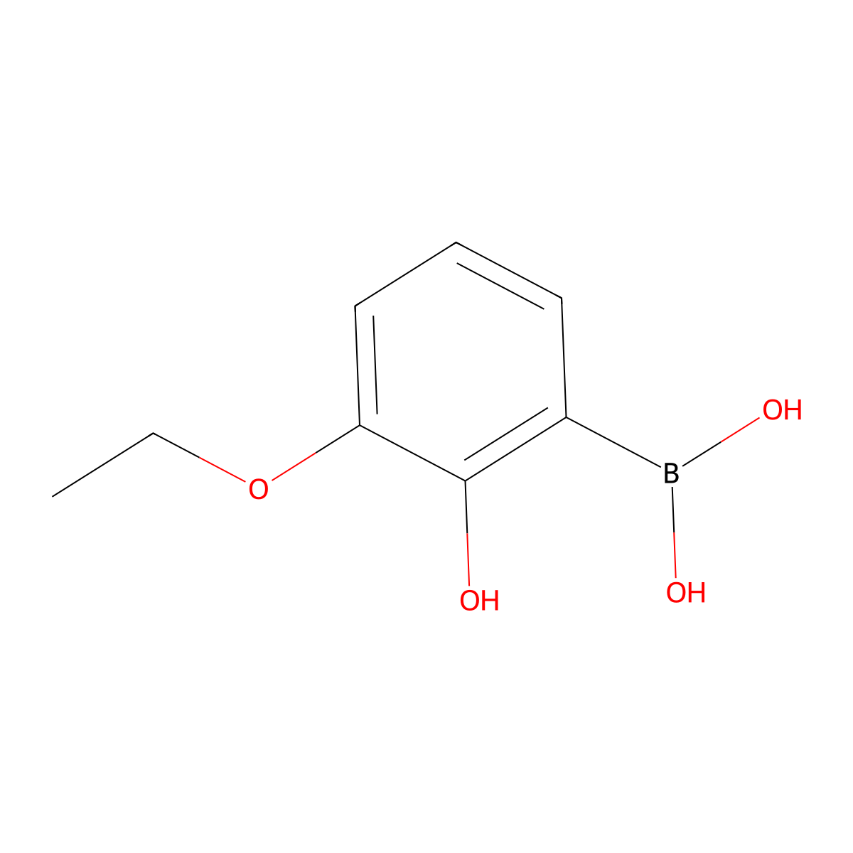 (3-Ethoxy-2-hydroxyphenyl)boronic acid molecular structure, CAS 259209-18-2