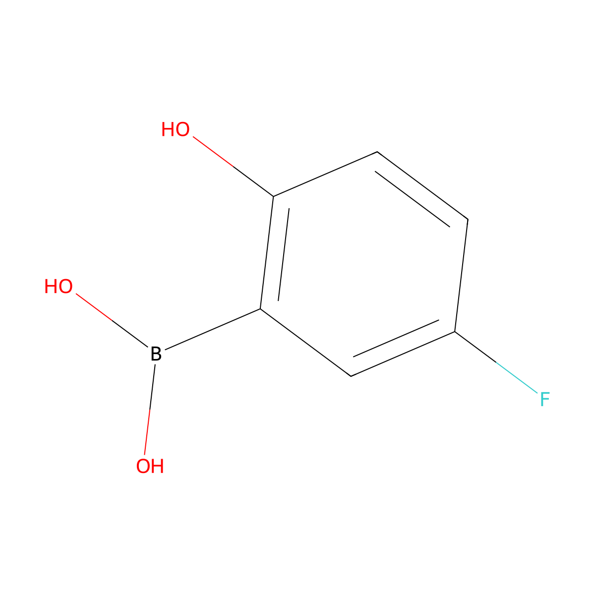 5-Fluoro-2-hydroxyphenylboronic acid molecular structure, CAS 259209-20-6