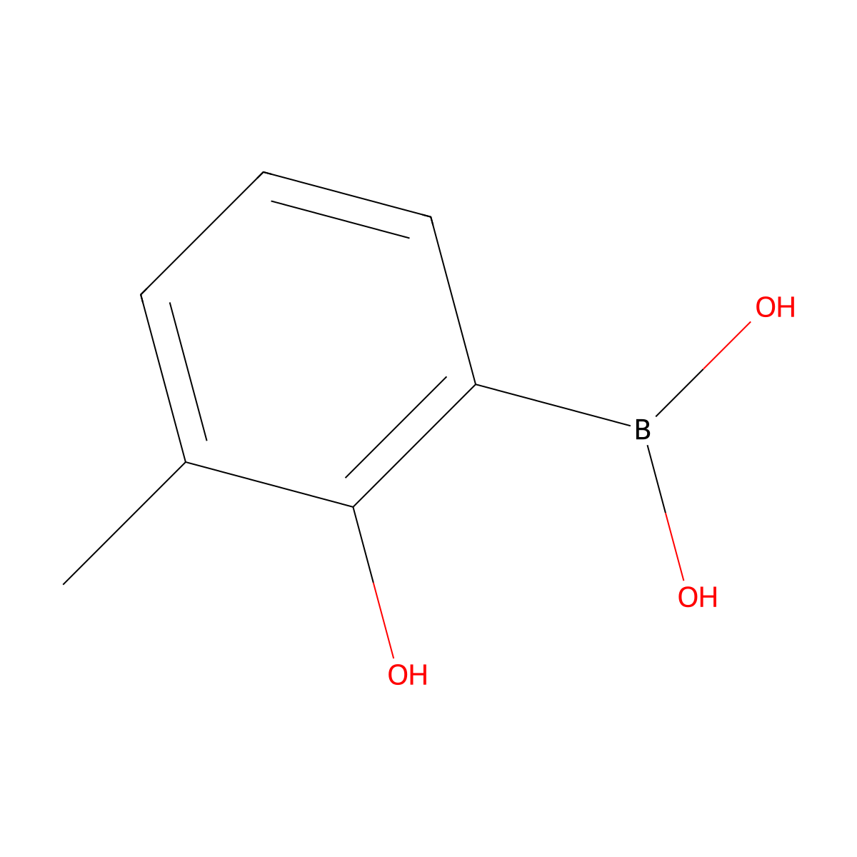 (2-Hydroxy-3-methylphenyl)boronic acid molecular structure, CAS 259209-22-8