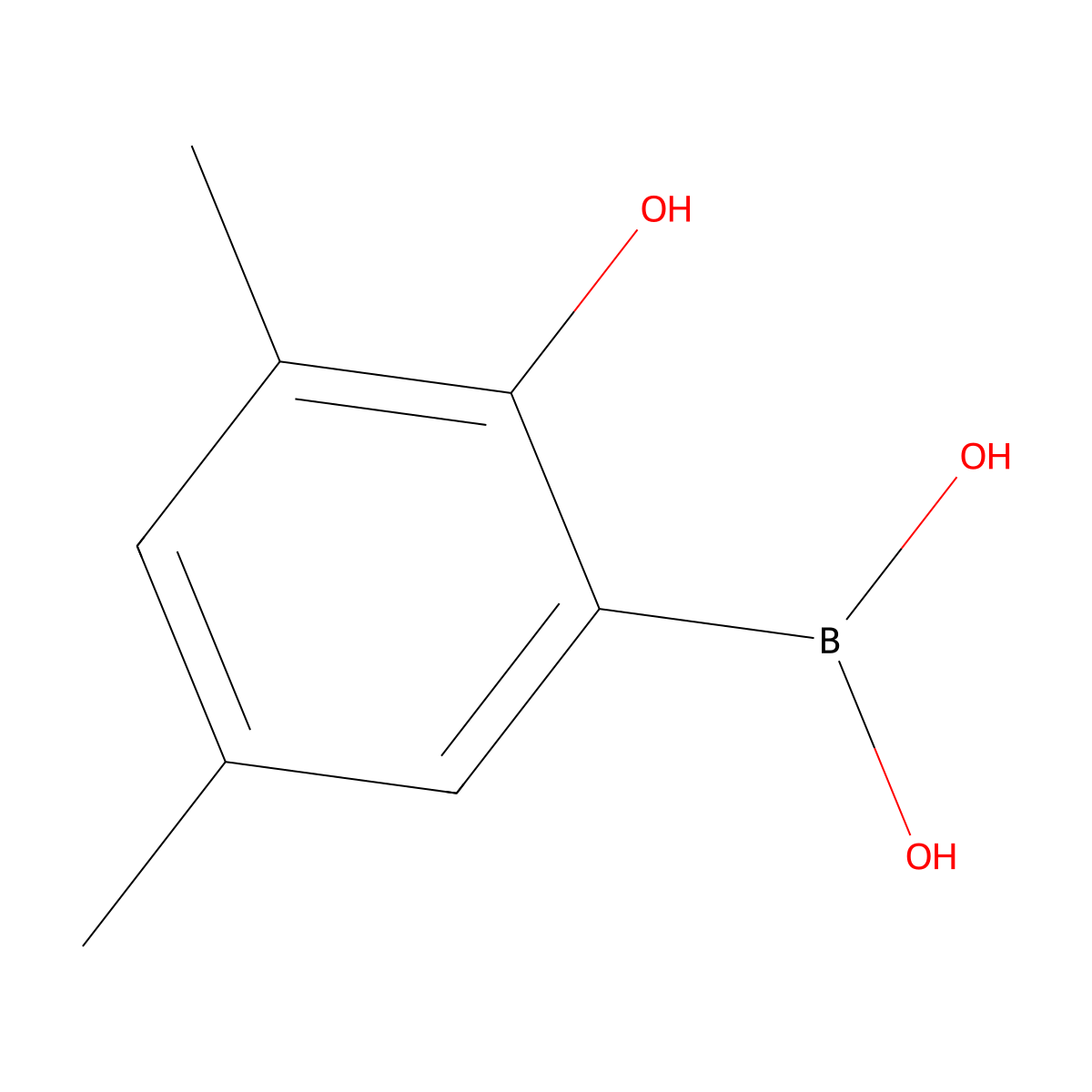 (2-Hydroxy-3,5-dimethylphenyl)boronic acid molecular structure, CAS 259209-23-9