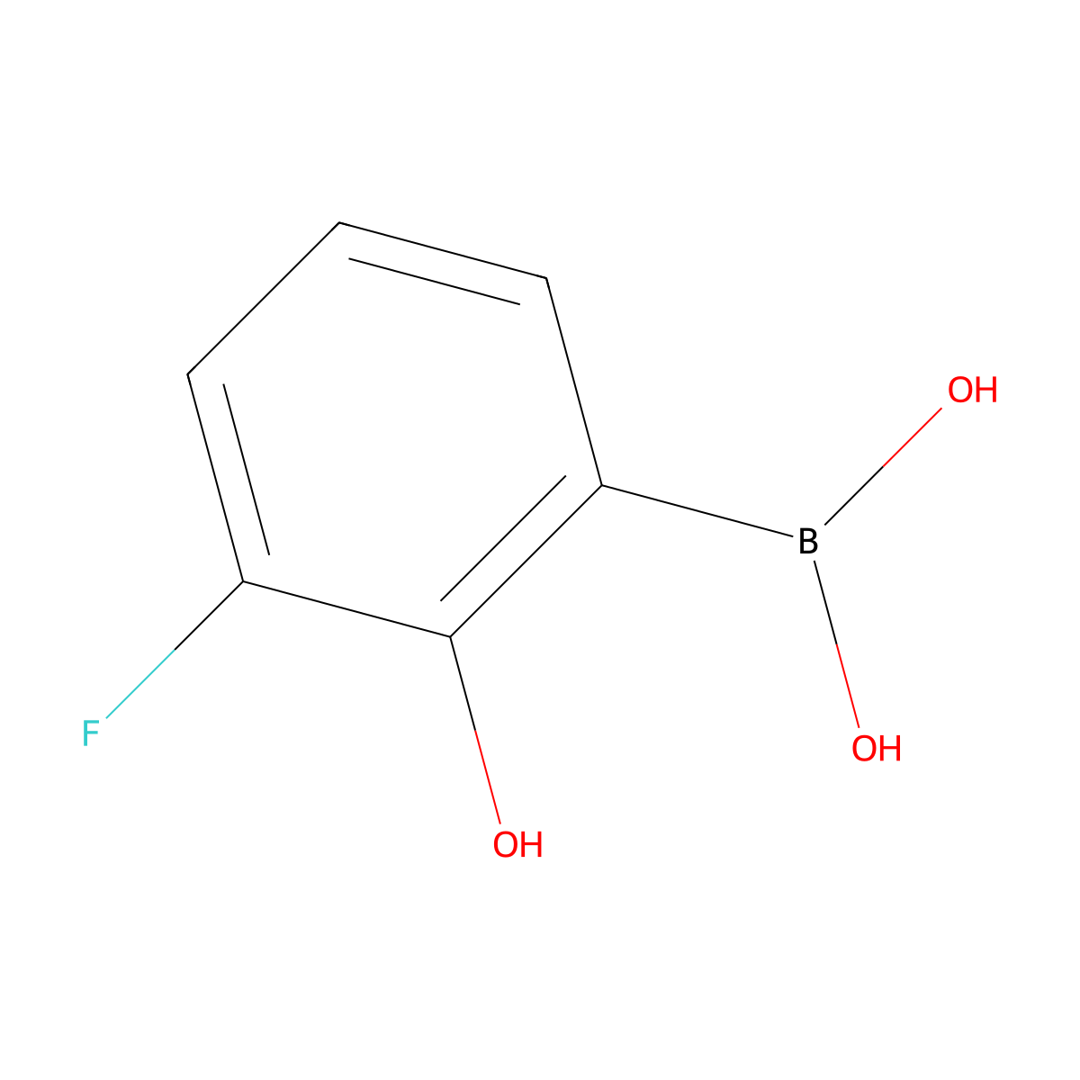 3-Fluoro-2-hydroxybenzeneboronic acid molecular structure, CAS 259209-24-0