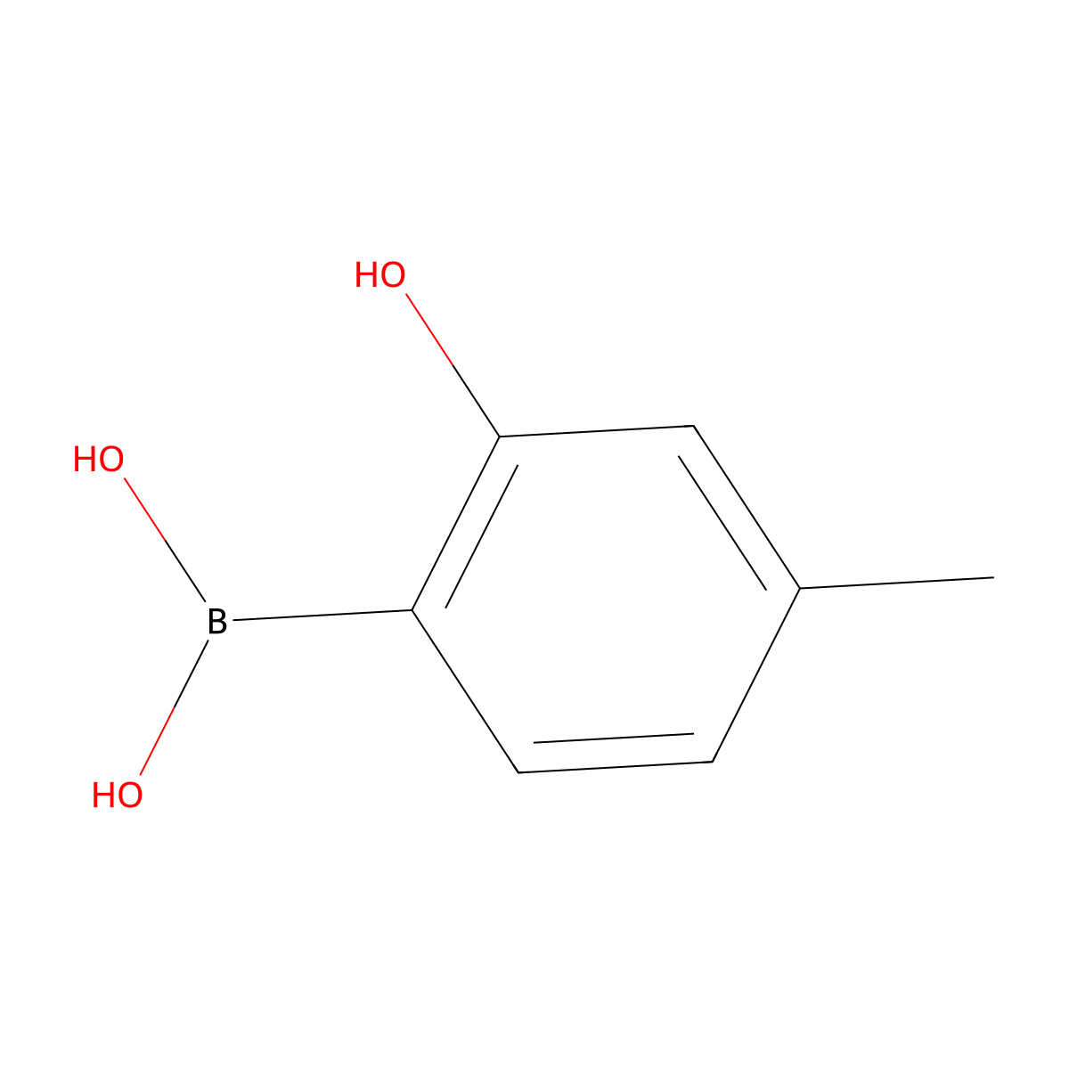 (2-Hydroxy-4-methylphenyl)boronic acid molecular structure, CAS 259209-25-1