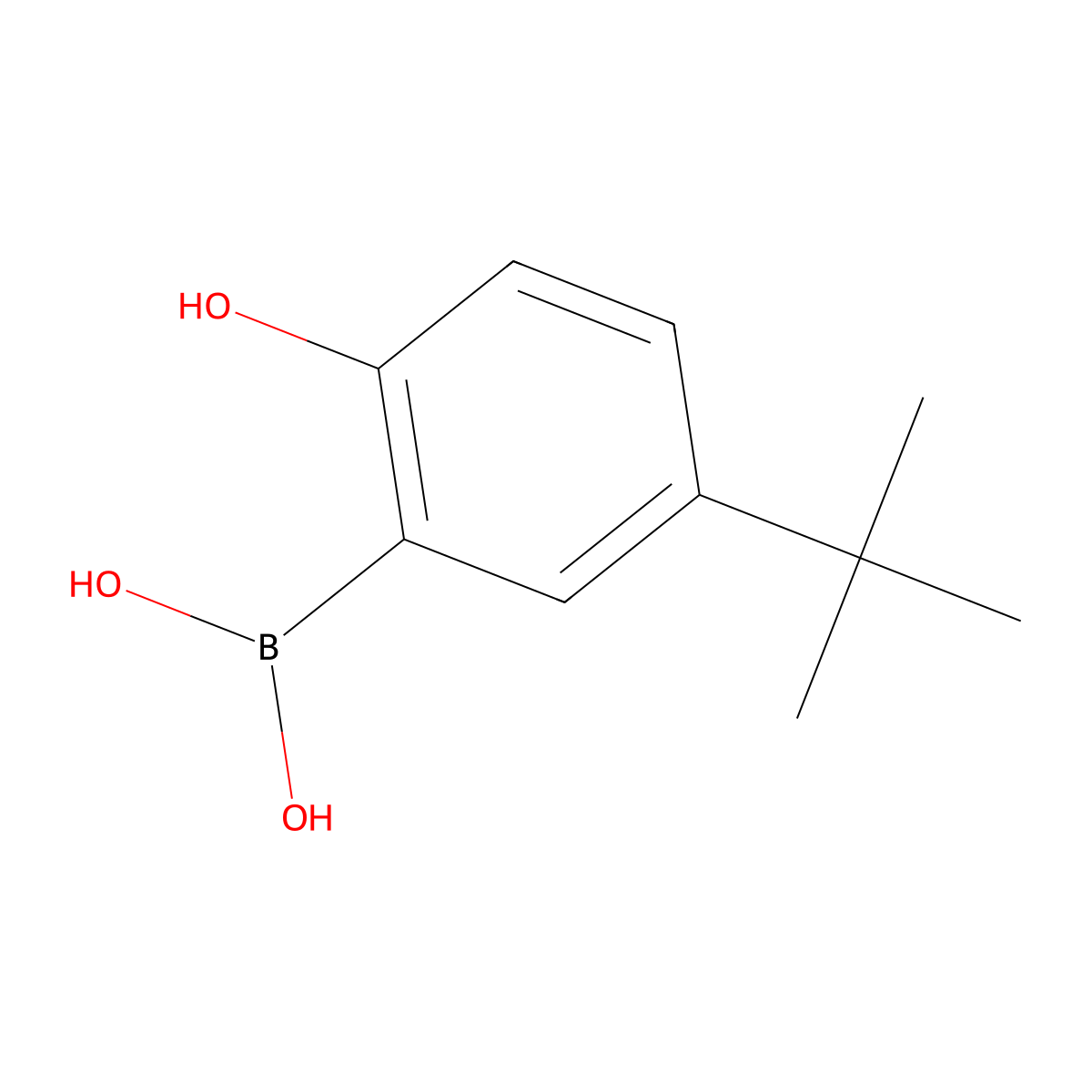 (5-tert-Butyl-2-hydroxyphenyl)boronic acid molecular structure, CAS 259209-27-3