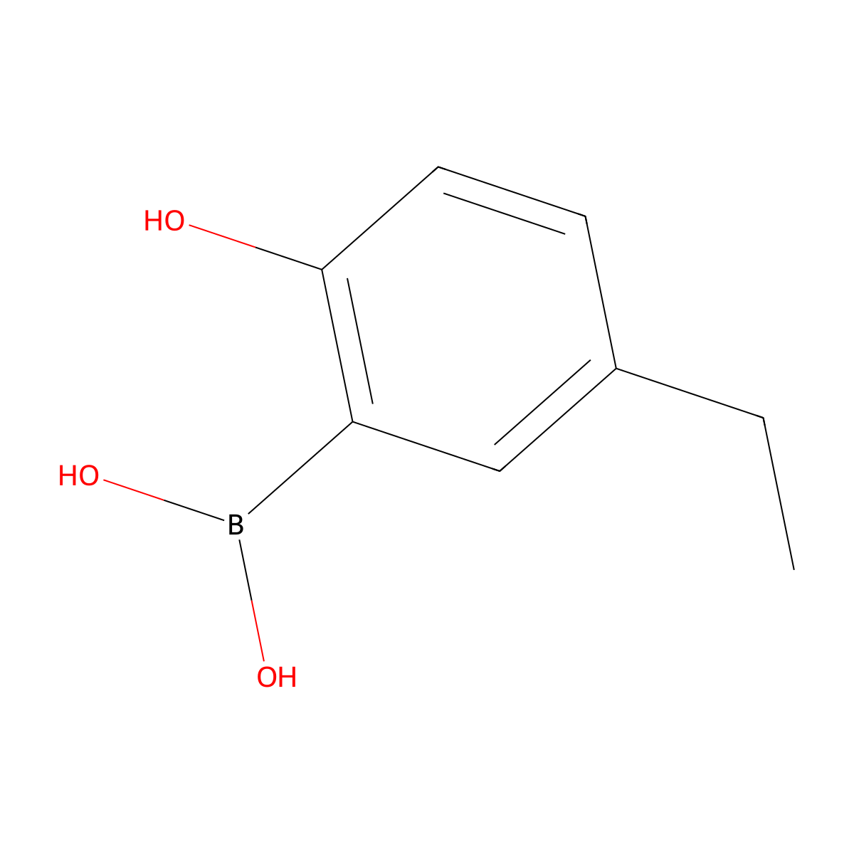 (5-Ethyl-2-hydroxyphenyl)boronic acid molecular structure, CAS 259209-32-0