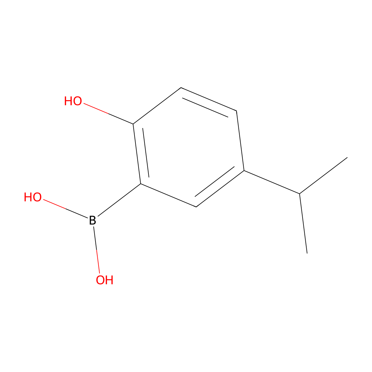 [2-Hydroxy-5-(propan-2-yl)phenyl]boronic acid molecular structure, CAS 259209-33-1