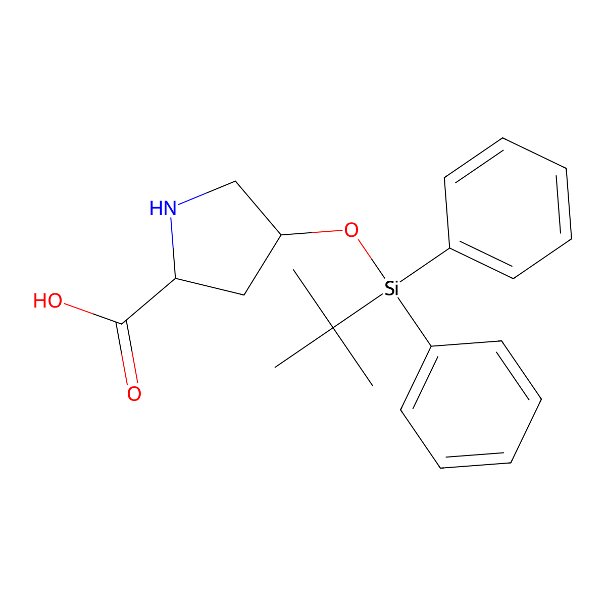 trans-4-(tert-Butyldiphenylsilyloxy)-L-proline molecular structure, CAS 259212-61-8