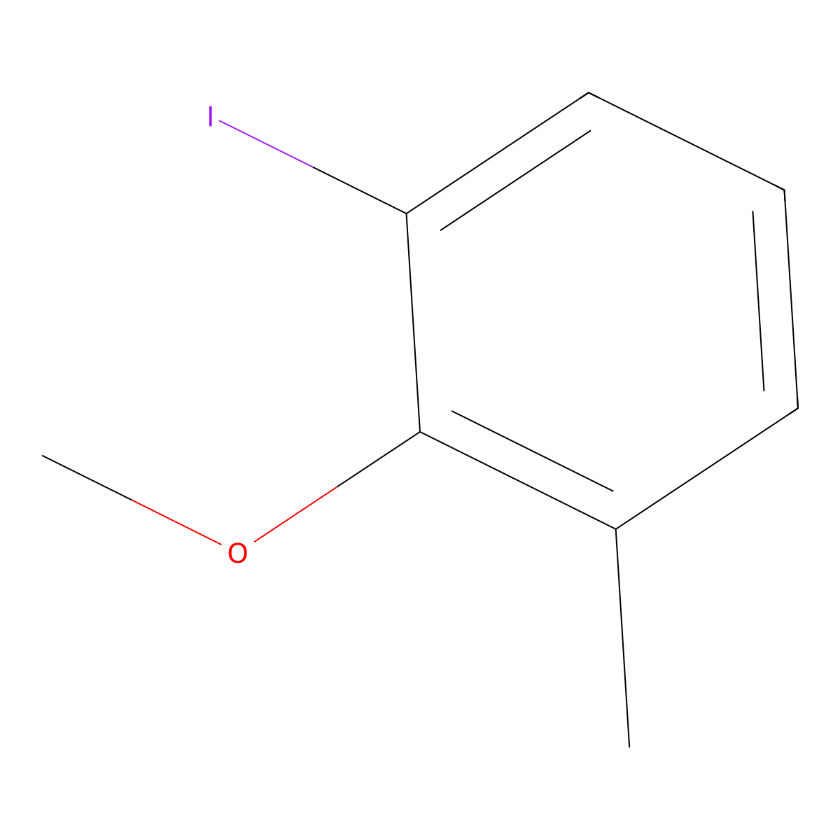 1-Iodo-2-methoxy-3-methylbenzene molecular structure, CAS 25922-05-8