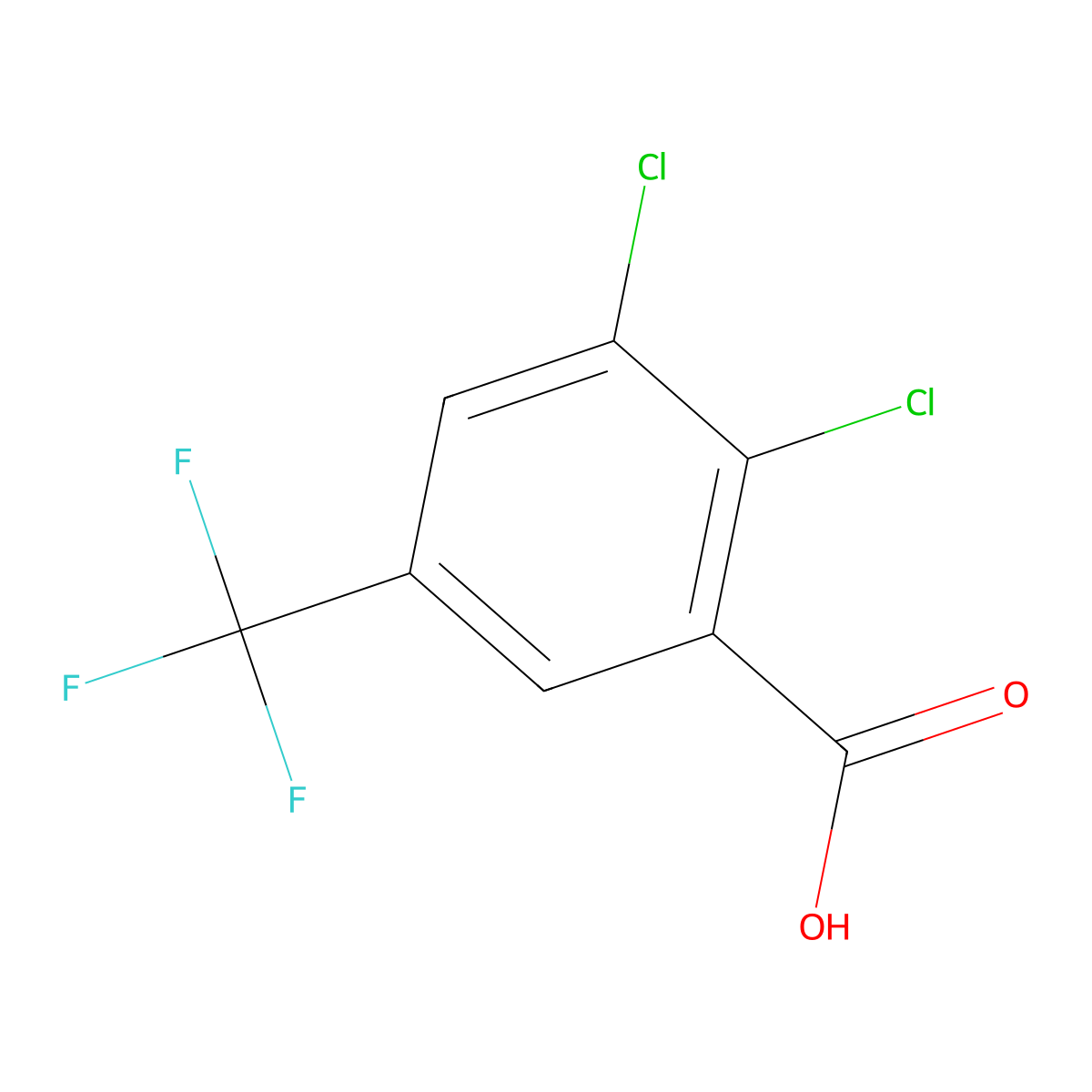 2,3-dichloro-5-(trifluoromethyl)benzoic Acid molecular structure, CAS 25922-42-3