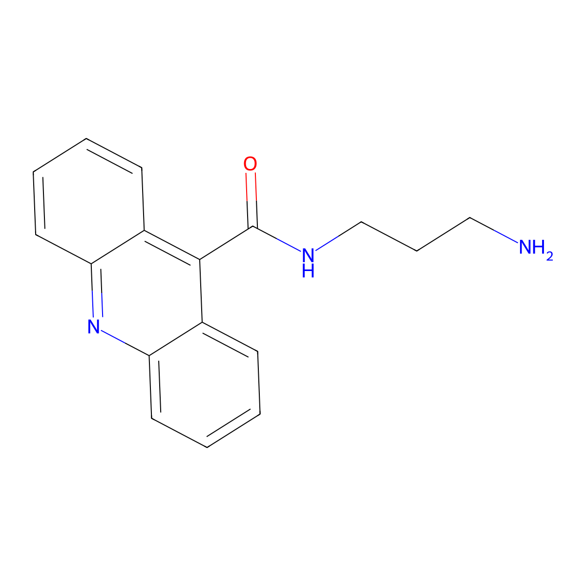 N-(3-aminopropyl)acridine-9-carboxamide molecular structure, CAS 259221-98-2