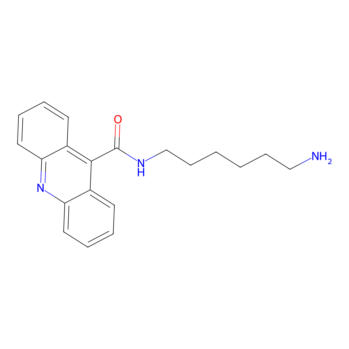 N-(6-aminohexyl)acridine-9-carboxamide molecular structure, CAS 259221-99-3