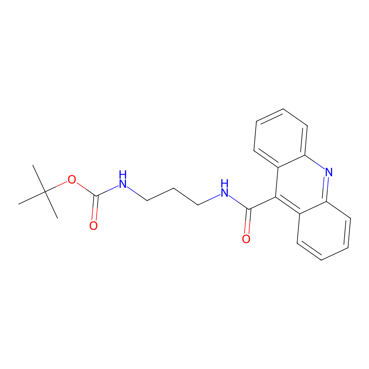 tert-Butyl (3-(acridine-9-carboxamido)propyl)carbamate molecular structure, CAS 259222-01-0
