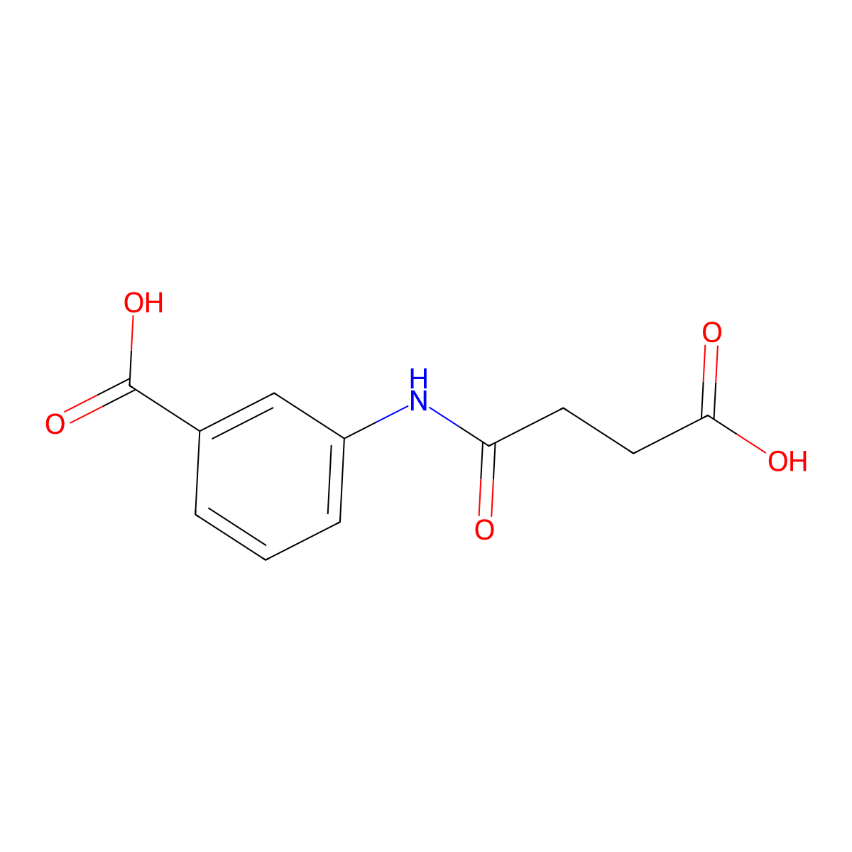 3-(3-Carboxypropanamido)benzoic acid molecular structure, CAS 259222-20-3