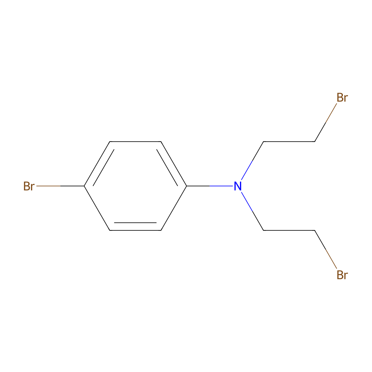 4-Bromo-N,N-bis(2-bromoethyl)aniline molecular structure, CAS 259223-06-8