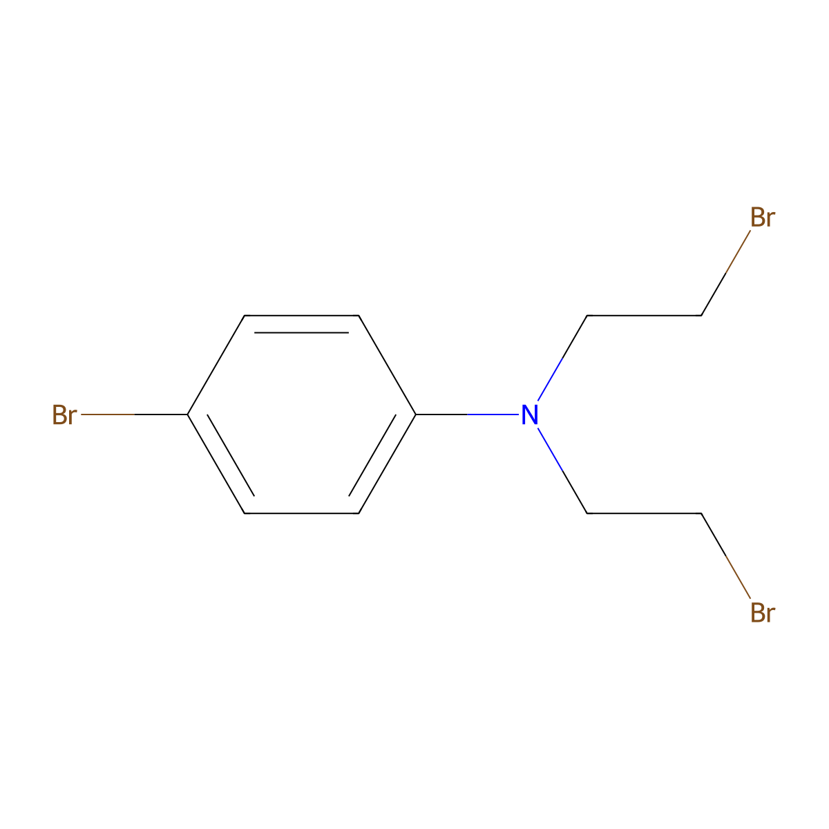 4-Bromo-N,N-bis(2-bromoethyl)aniline molecular structure, CAS 259223-06-8