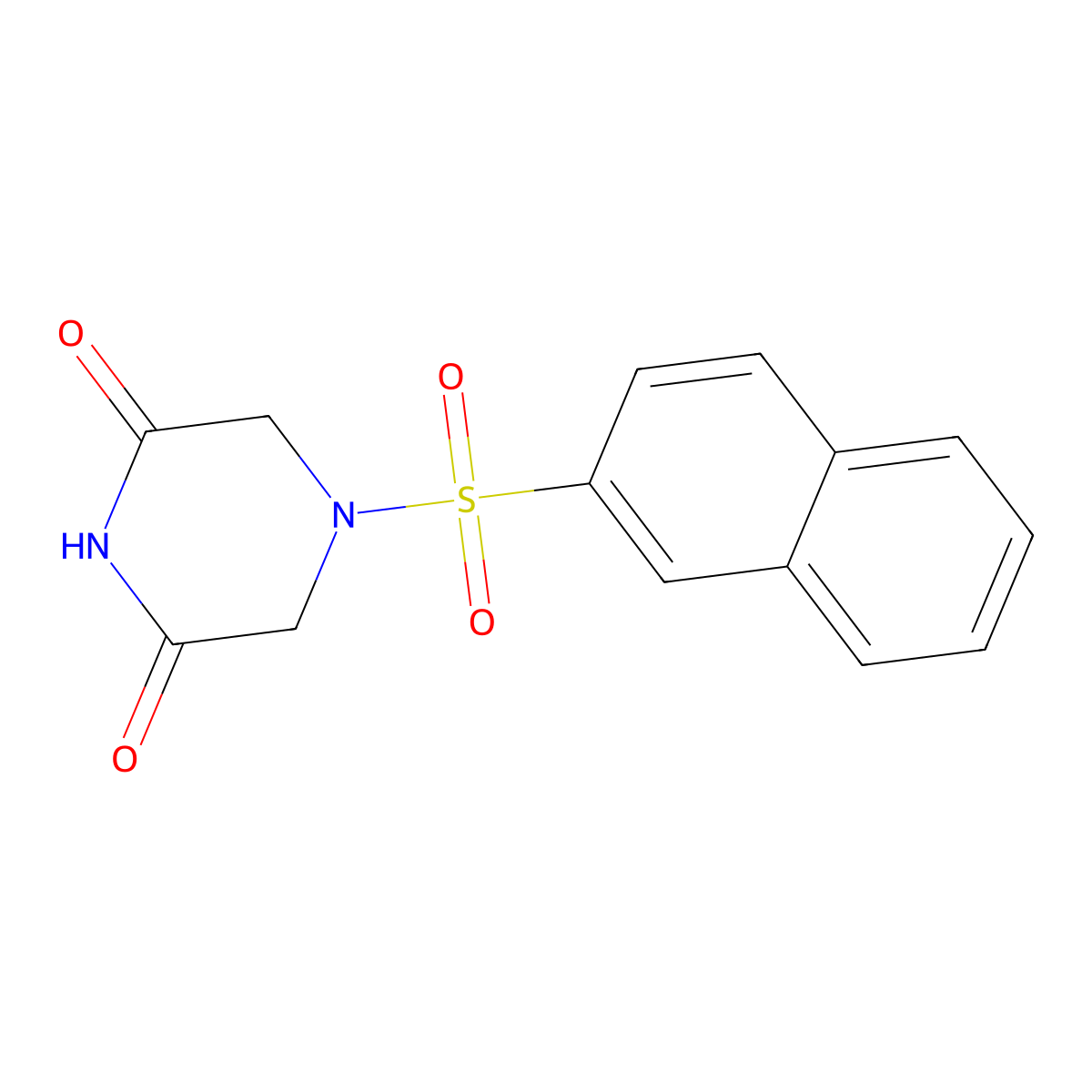 4-Naphthalen-2-ylsulfonylpiperazine-2,6-dione molecular structure, CAS 259228-02-9