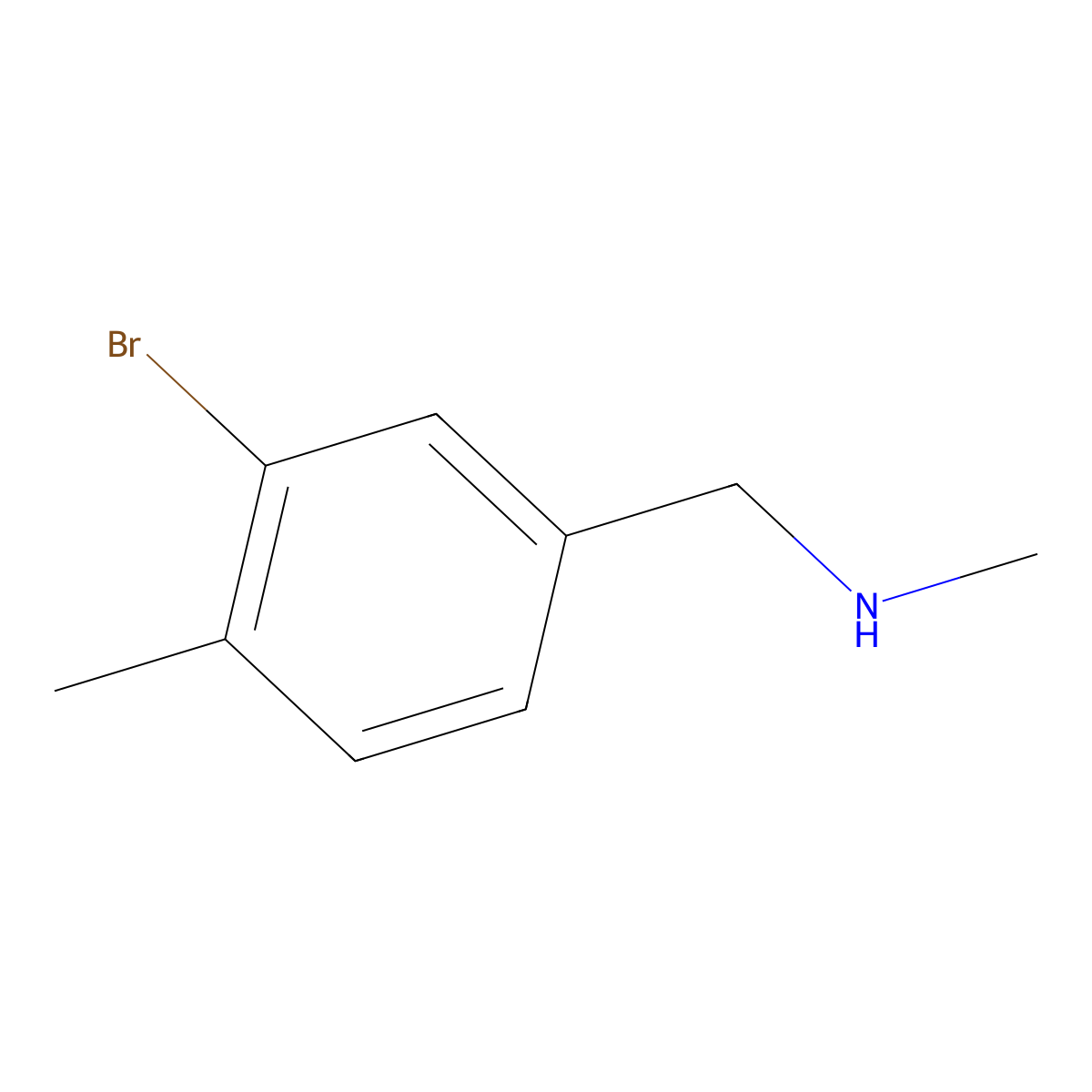 [(3-Bromo-4-methylphenyl)methyl](methyl)amine molecular structure, CAS 259231-27-1
