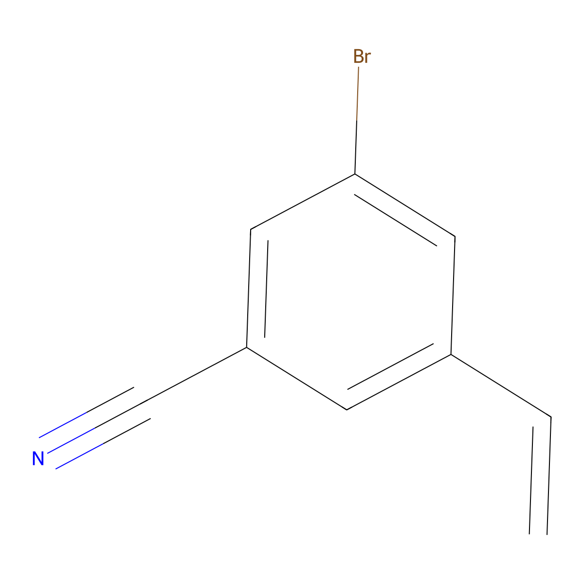 3-Bromo-5-ethenylbenzonitrile molecular structure, CAS 2592405-82-6