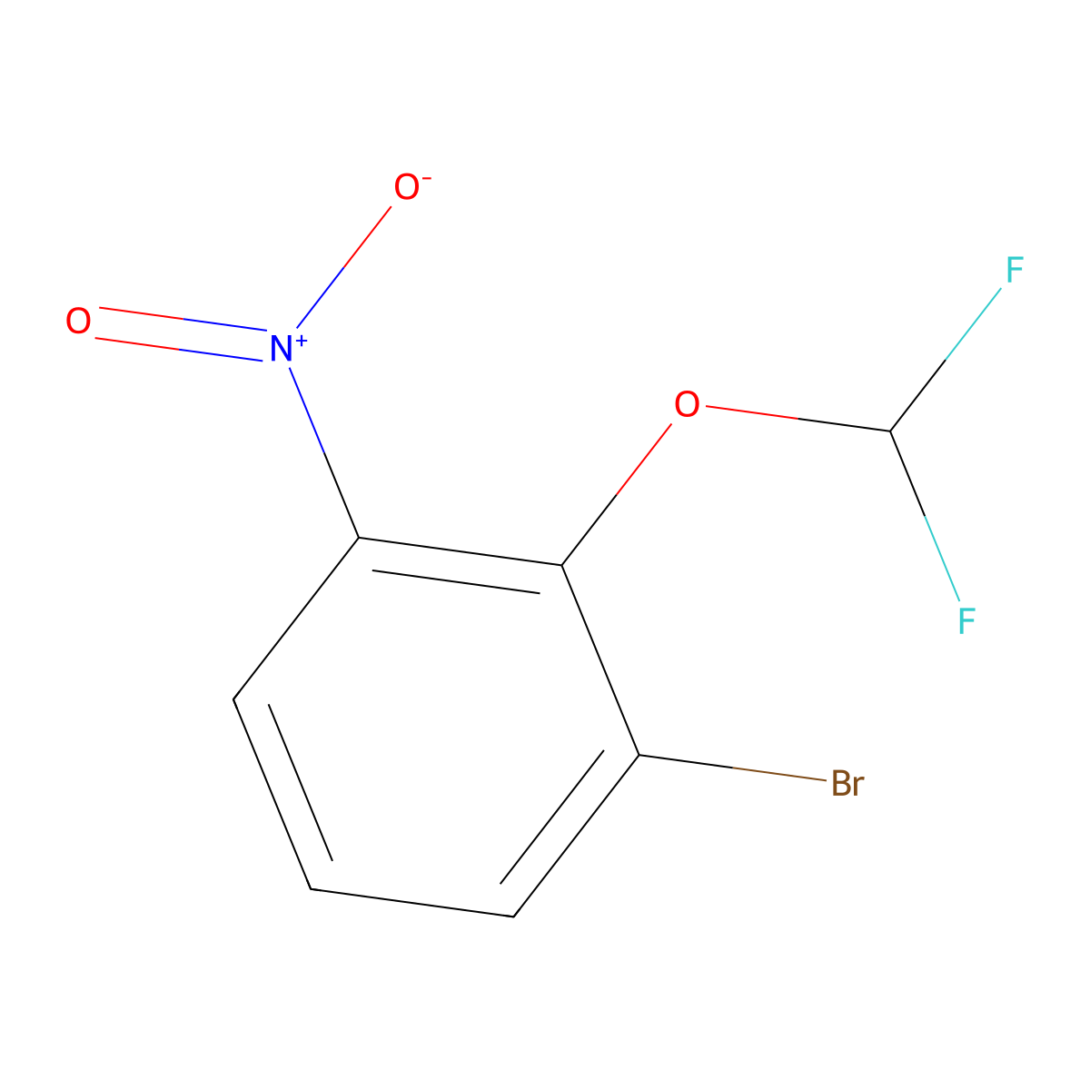 1-Bromo-2-(difluoromethoxy)-3-nitrobenzene molecular structure, CAS 259243-49-7