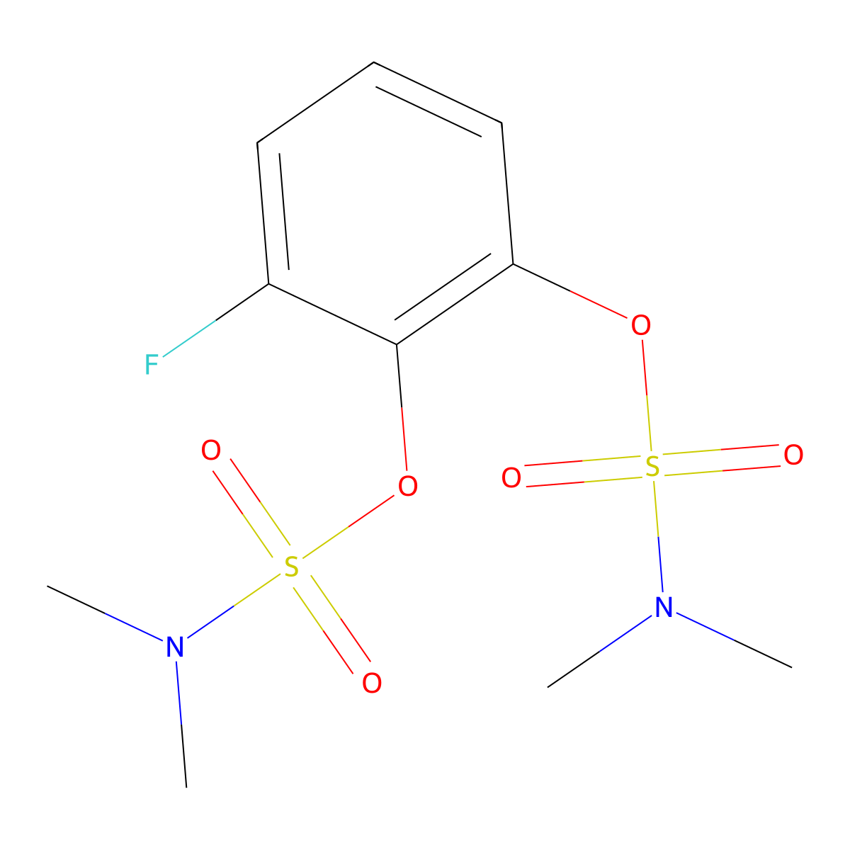 Sulfamic acid, dimethyl-, 3-fluoro-1,2-phenylene ester molecular structure, CAS 259252-14-7