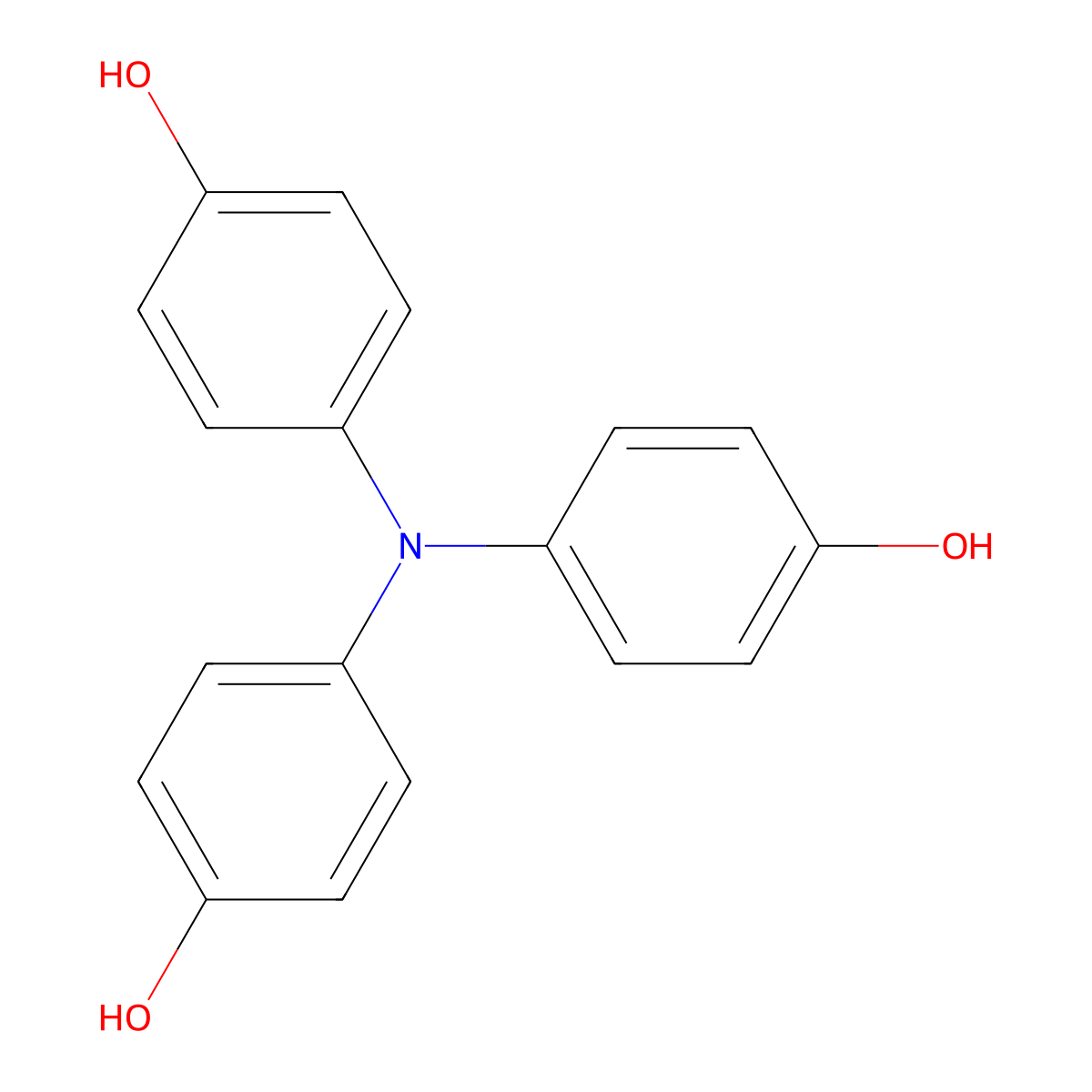 4,4',4''-Nitrilotriphenol molecular structure, CAS 25926-14-1