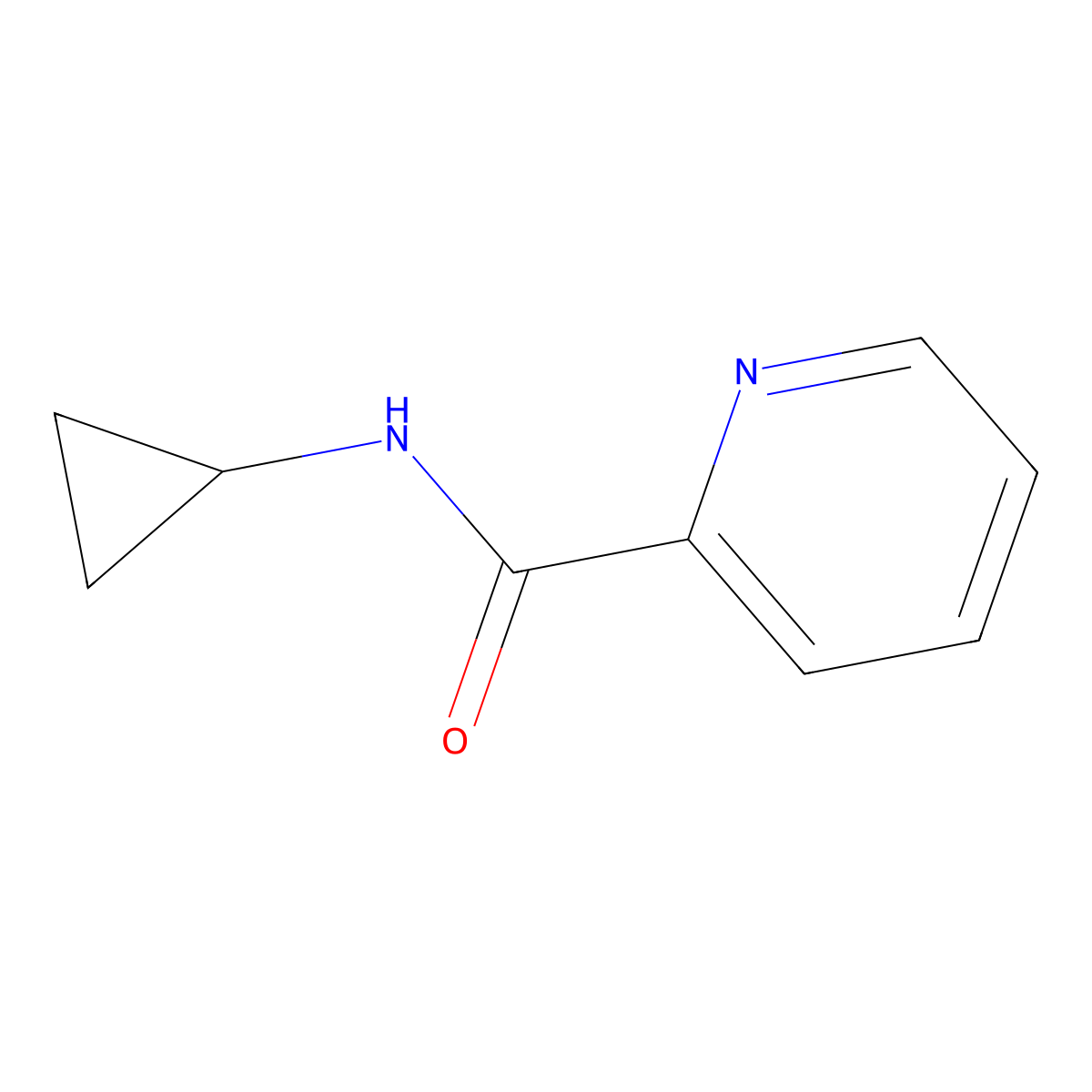 2-Pyridinecarboxamide,N-cyclopropyl-(9CI) molecular structure, CAS 25926-68-5