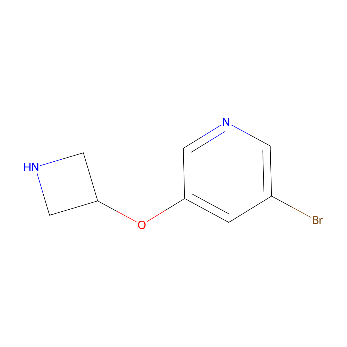 3-(Azetidin-3-yloxy)-5-bromopyridine molecular structure, CAS 259261-73-9