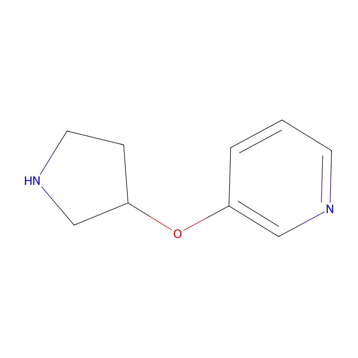 (3R)-3-(pyridin-3-yloxy)pyrrolidine molecular structure, CAS 259261-88-6