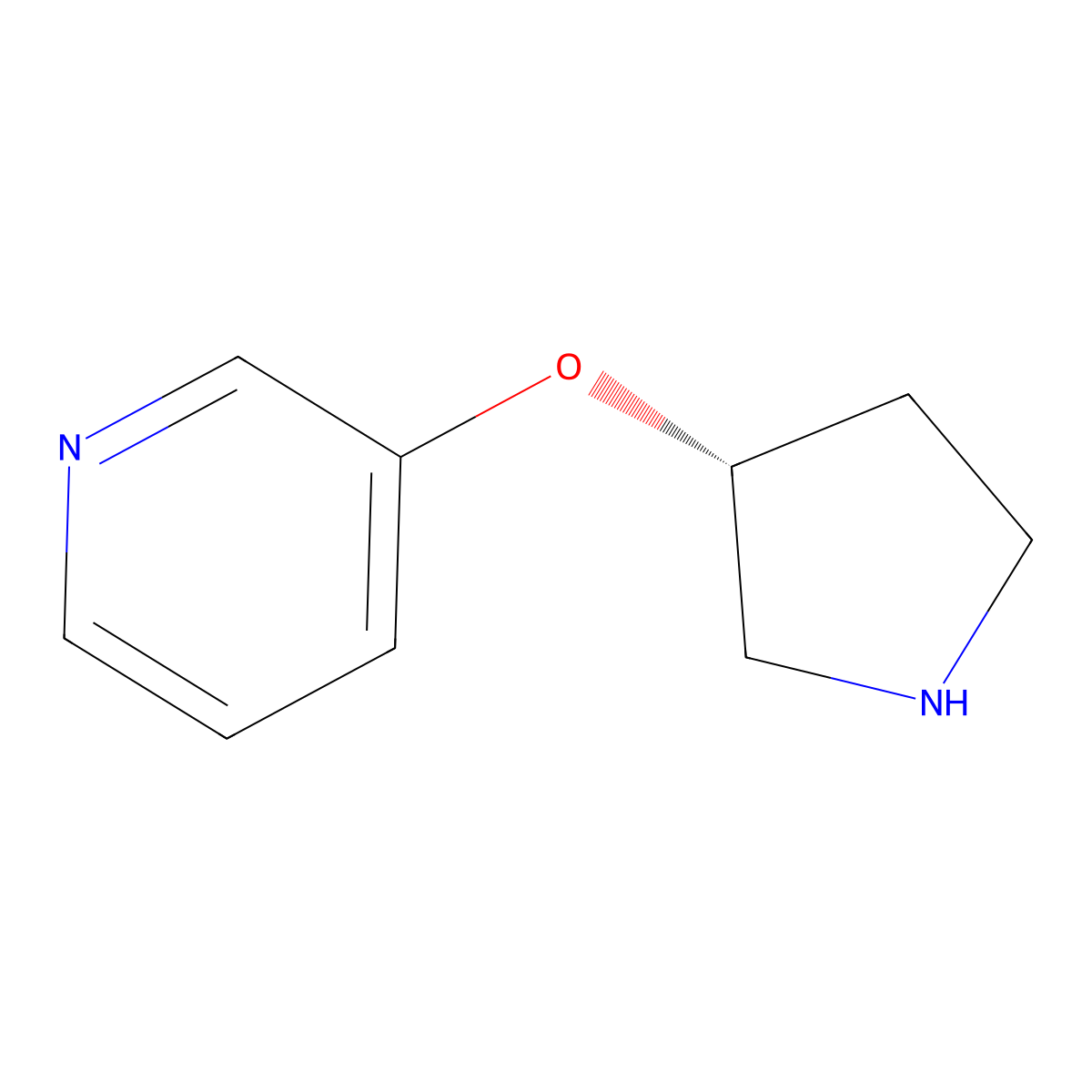 (3R)-3-(pyridin-3-yloxy)pyrrolidine molecular structure, CAS 259261-88-6
