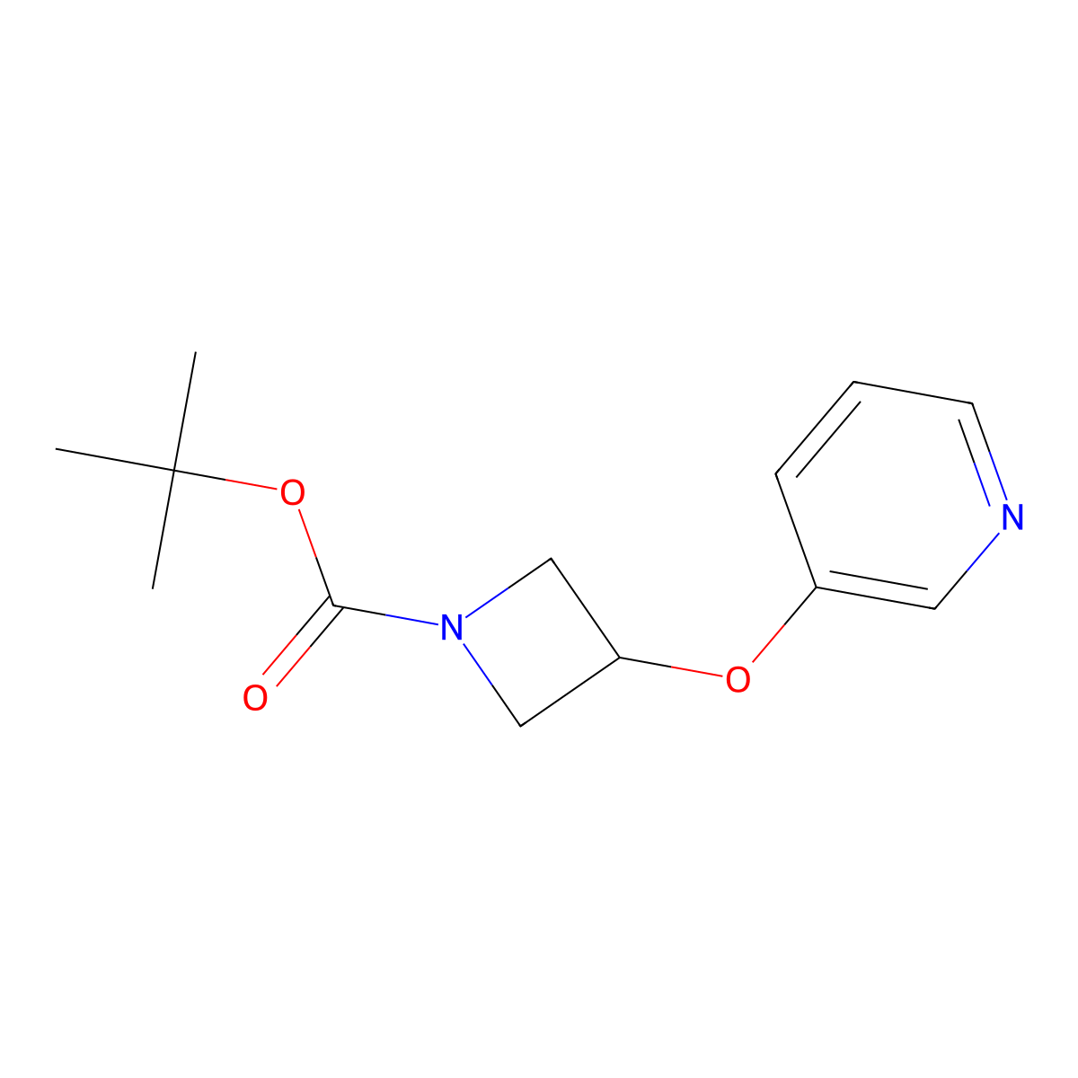Tert-butyl 3-(pyridin-3-yloxy)azetidine-1-carboxylate molecular structure, CAS 259262-49-2