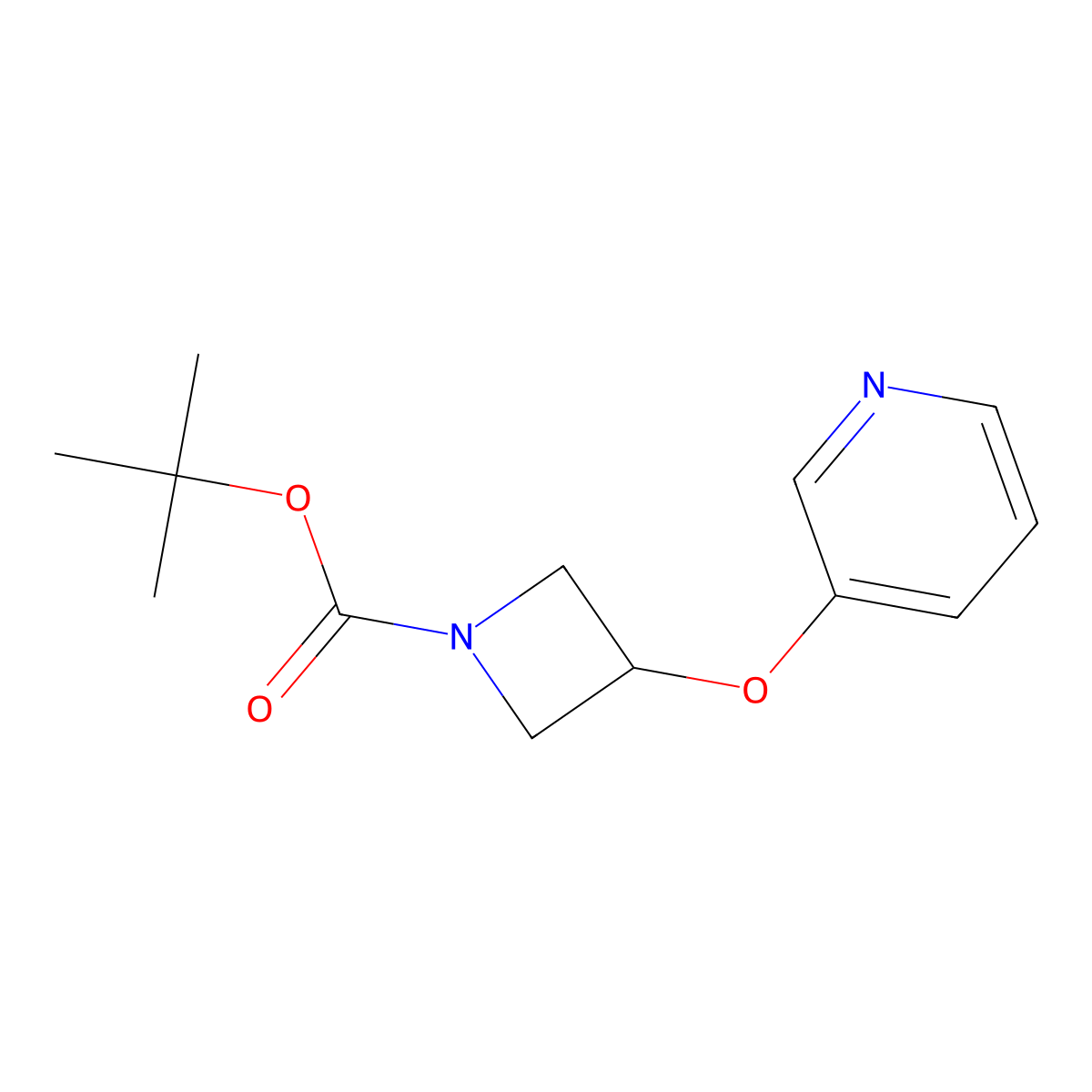 Tert-butyl 3-(pyridin-3-yloxy)azetidine-1-carboxylate molecular structure, CAS 259262-49-2