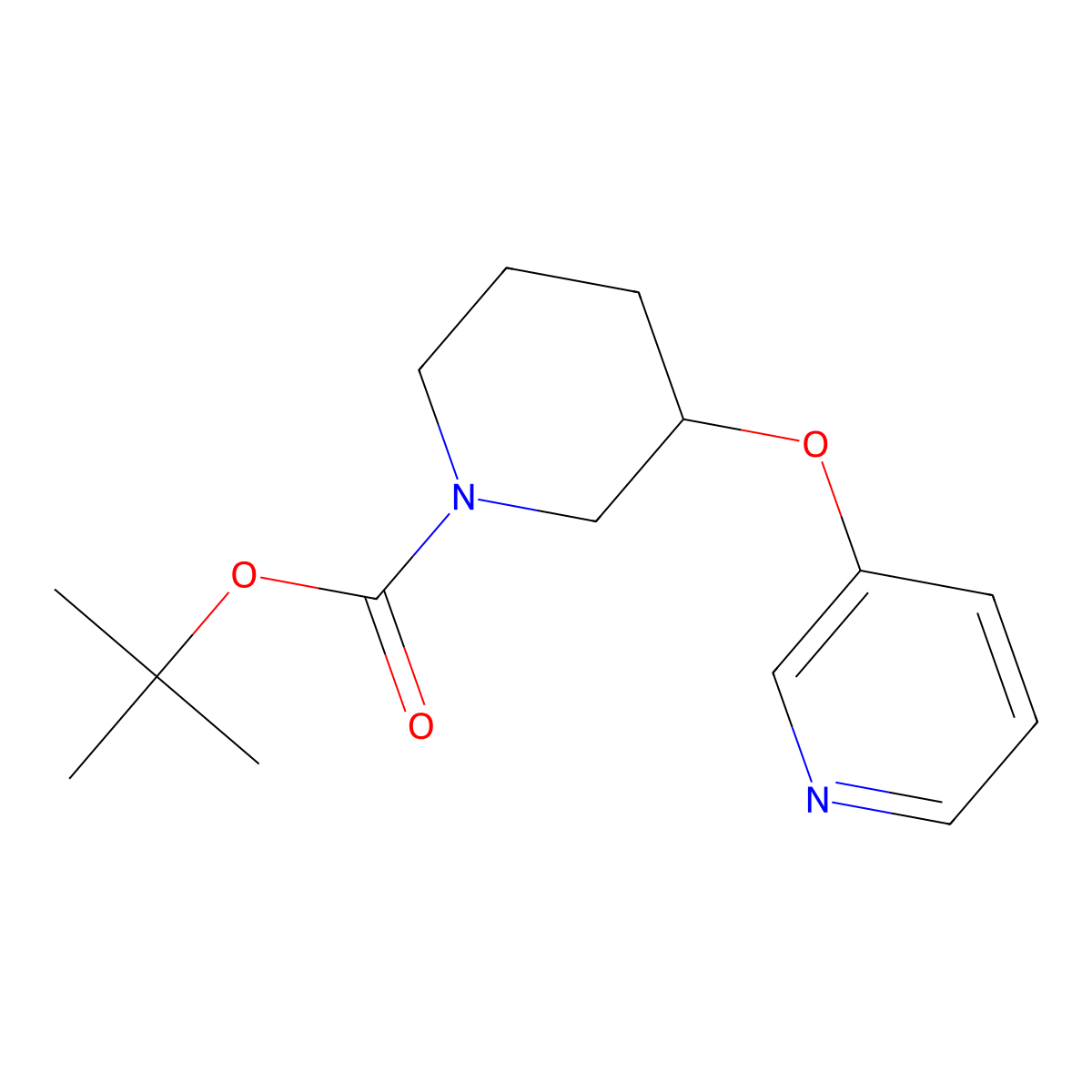 1-Boc-3-(3-pyridinyloxy)piperidine molecular structure, CAS 259262-50-5