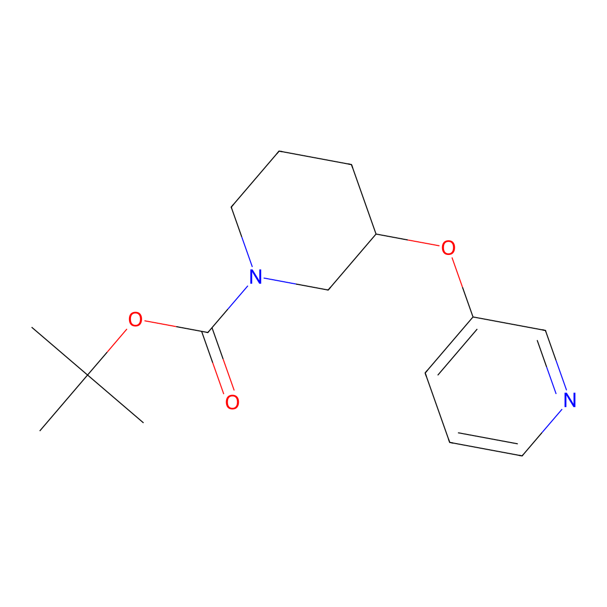 1-Boc-3-(3-pyridinyloxy)piperidine molecular structure, CAS 259262-50-5