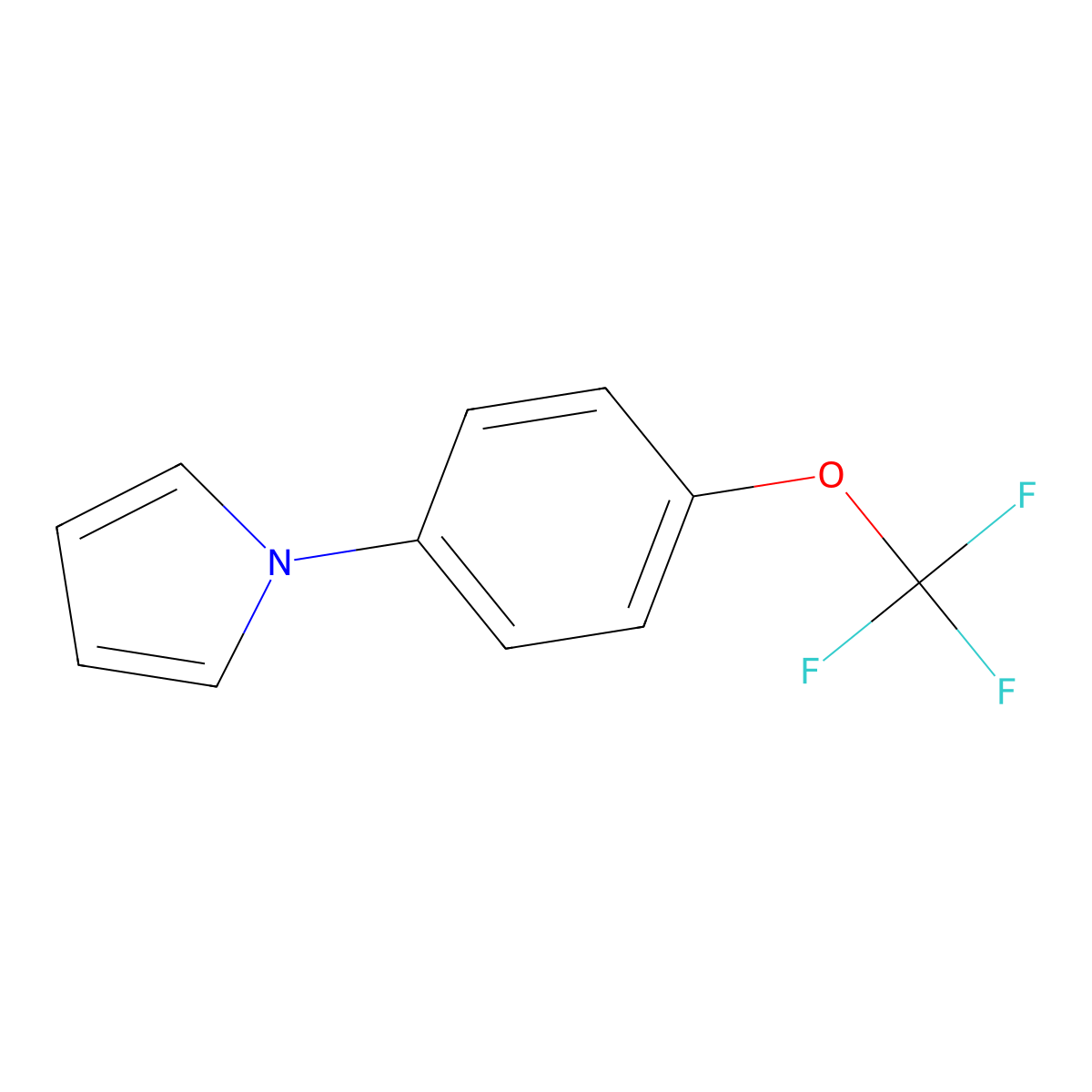 1-[4-(trifluoromethoxy)phenyl]-1H-pyrrole molecular structure, CAS 259269-58-4