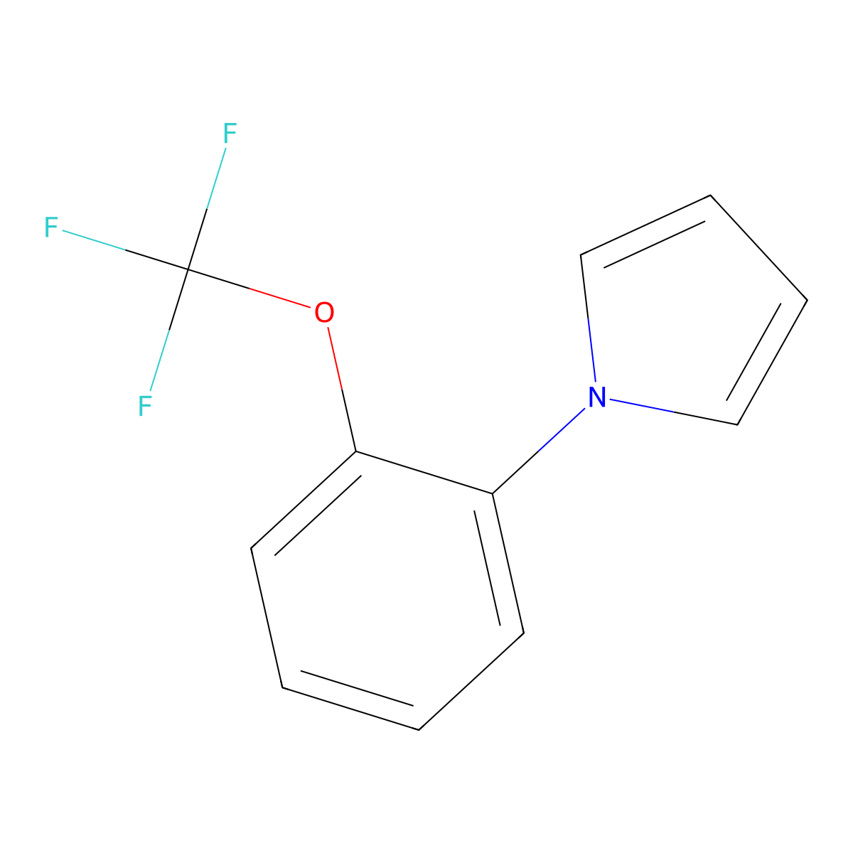 1-[2-(trifluoromethoxy)phenyl]-1H-pyrrole molecular structure, CAS 259269-59-5