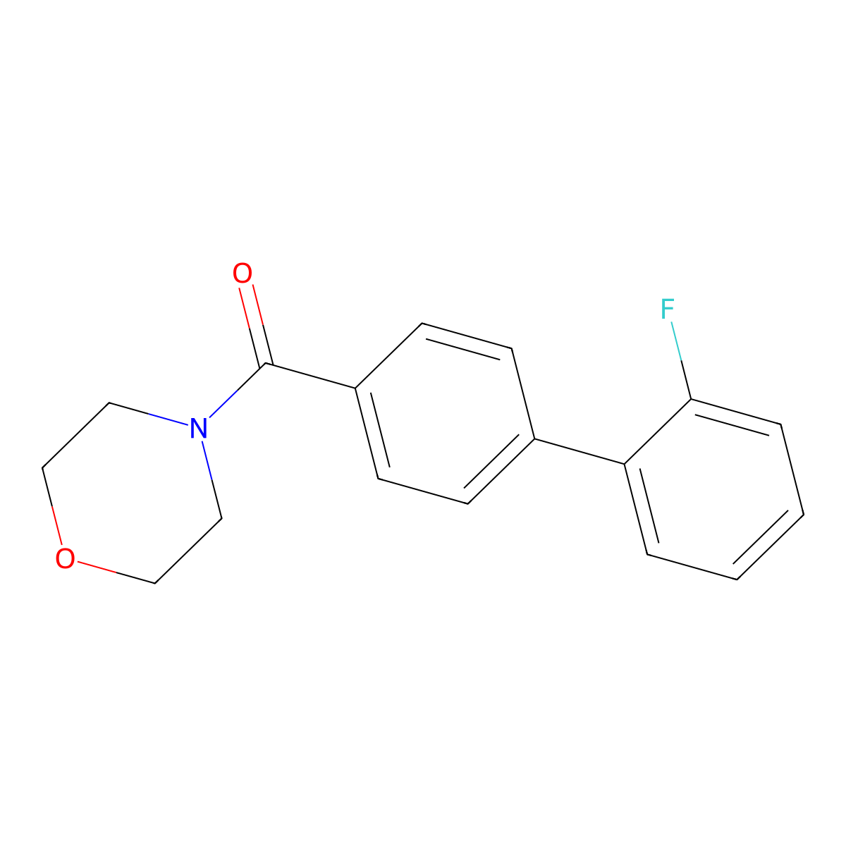 (2'-Fluoro[1,1'-biphenyl]-4-yl)(morpholin-4-yl)methanone molecular structure, CAS 259269-60-8