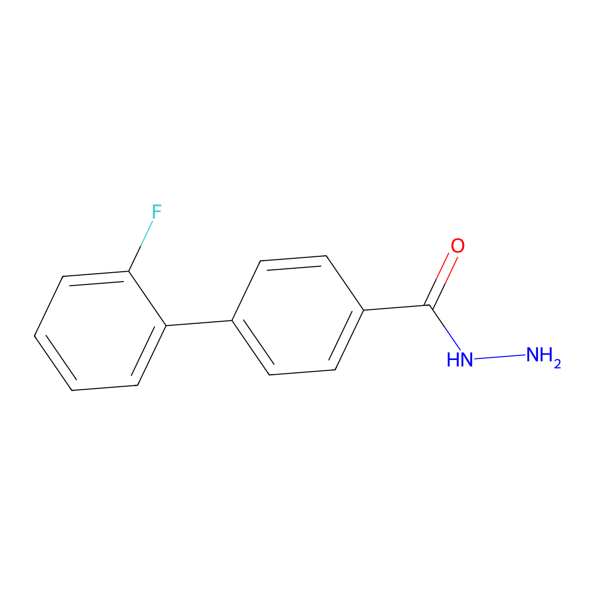 2'-Fluoro[1,1'-biphenyl]-4-carbohydrazide molecular structure, CAS 259269-90-4