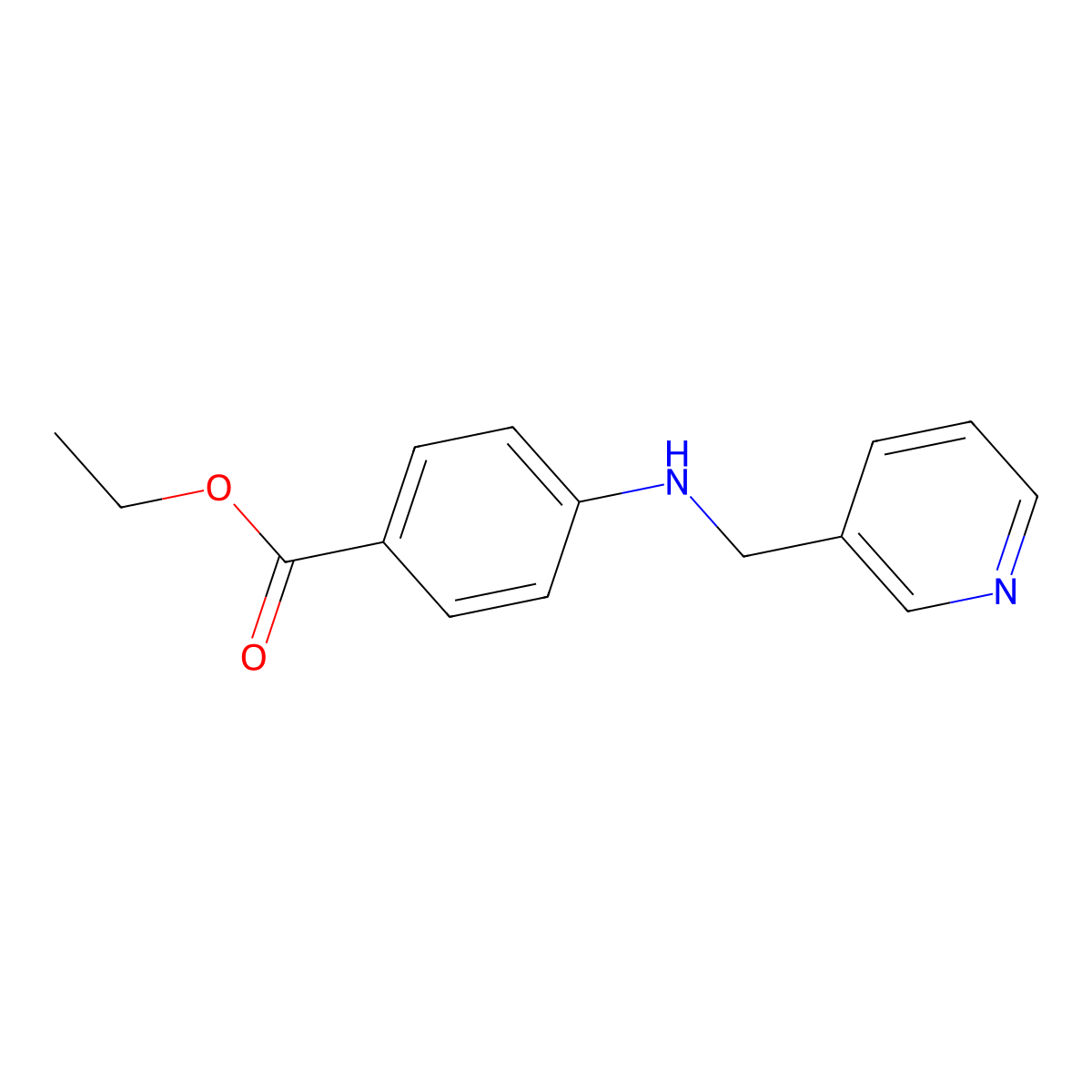 Ethyl 4-(pyridin-3-ylmethylamino)benzoate molecular structure, CAS 25927-68-8