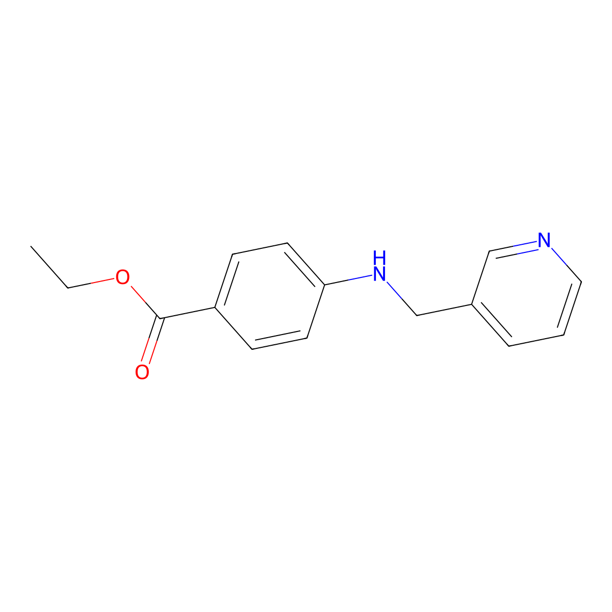 Ethyl 4-(pyridin-3-ylmethylamino)benzoate molecular structure, CAS 25927-68-8
